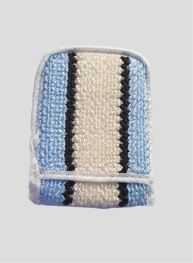 إسكدنيا قفاز تدليك الجسم ليفة صناعية ملونة لطيفة على البشرة هي الخيار الأفضل لتنظيف وتقشير وتفتيح المناطق الداكنة في الجسم محموعة من 3 قطع متعددة الالوان - Image 2