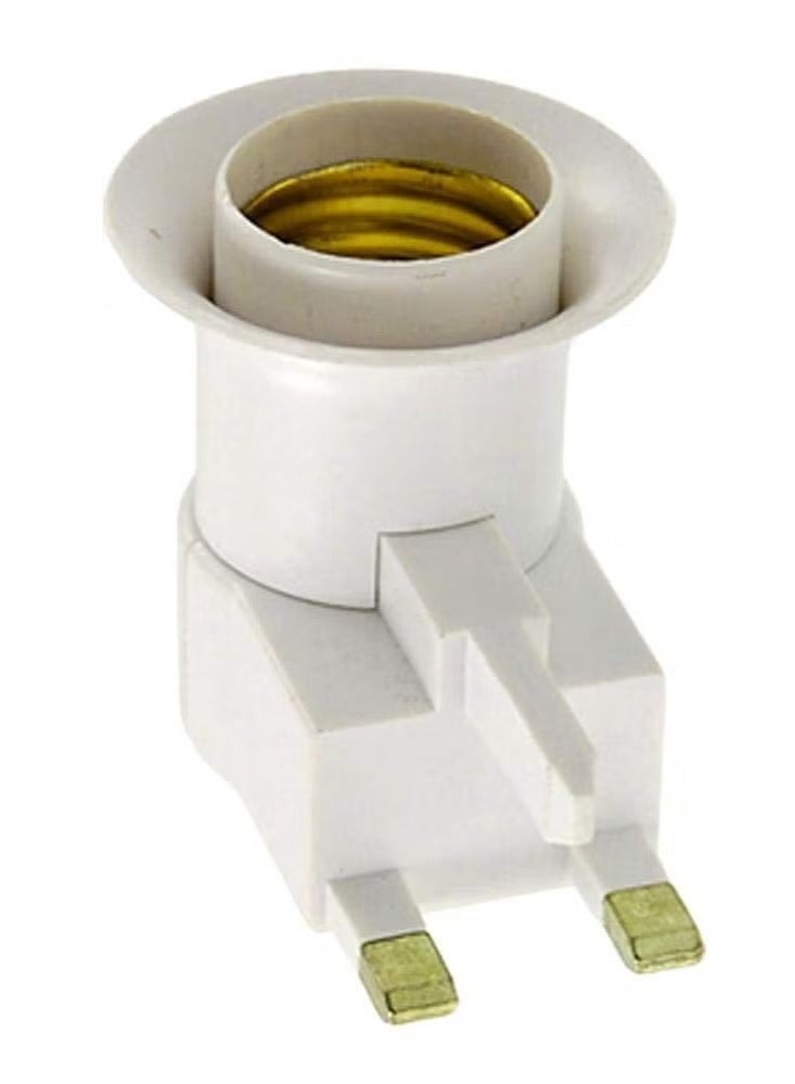 Red Leaf British Plug Lamp Holder, Bulb Adapter, Socket Control Switch, White 13A British switch lamp holder square foot British standard screw lamp holder lamp holder E27 screw Middle East switch lamp - Image 2