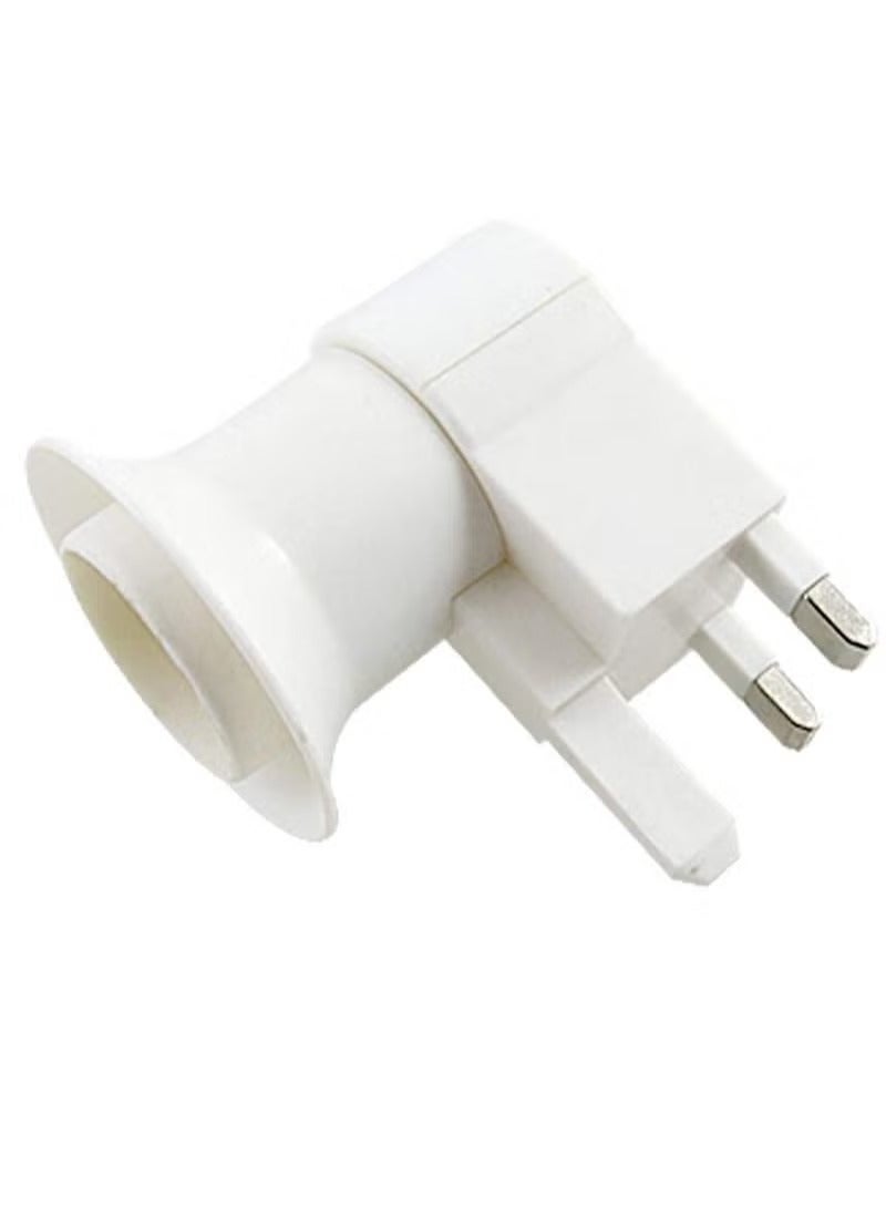 Red Leaf British Plug Lamp Holder, Bulb Adapter, Socket Control Switch, White 13A British switch lamp holder square foot British standard screw lamp holder lamp holder E27 screw Middle East switch lamp - Image 3