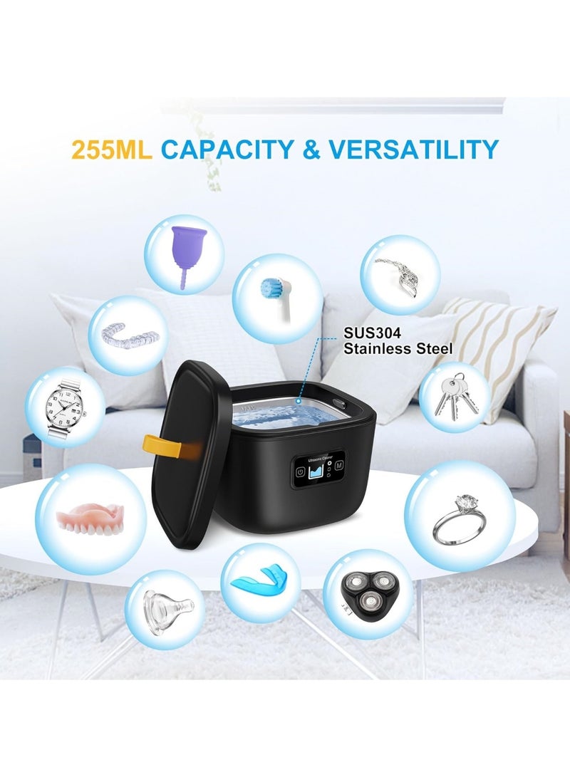 Ru syanl 255ML UV Ultrasonic Cleaner for Denture Mouth Guard Toothbrush Head  Jewelry Ring Diamond  - Image 5