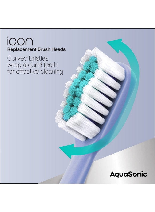 أكوا سونيك رؤوس فرشاة الأسنان البديلة من آيكون | متوافقة مع فرشاة أسنان آيكون من أكواسونيك | رأسان للفرشاة | للأسنان العادية والحساسة (أرجواني) - Image 3