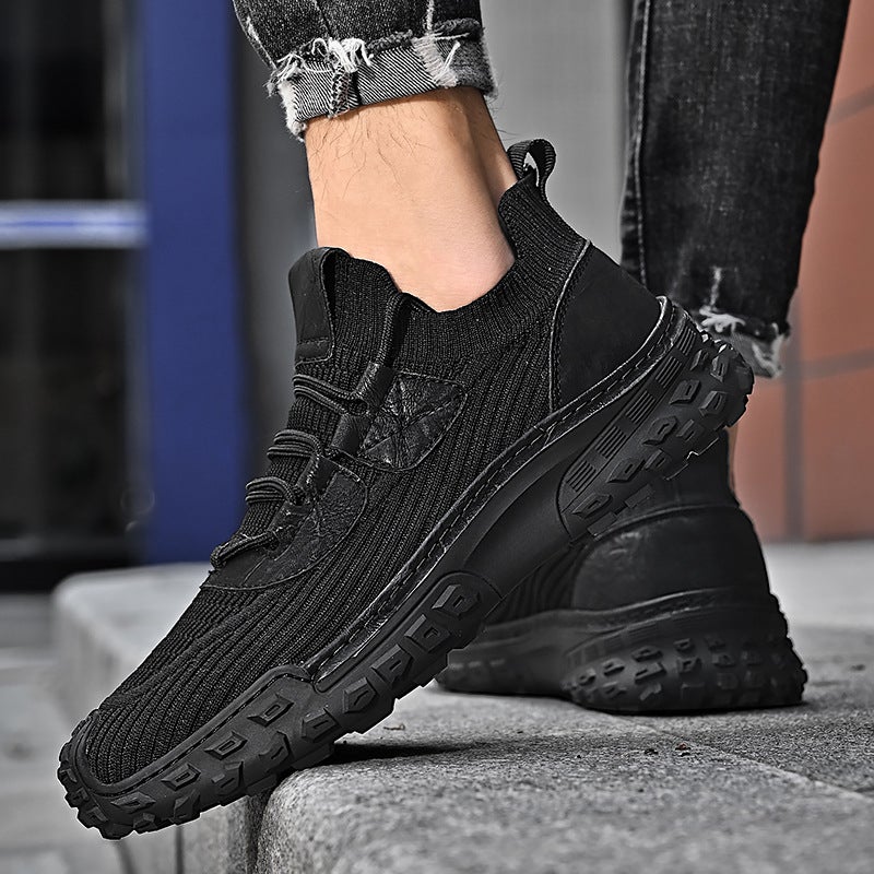 Flying Woven Breathable Sneaker Outdoor Non-Slip Mesh Cloth Shoes Fashion Casual Plus Size Men'S Shoes Delivery - Image 5
