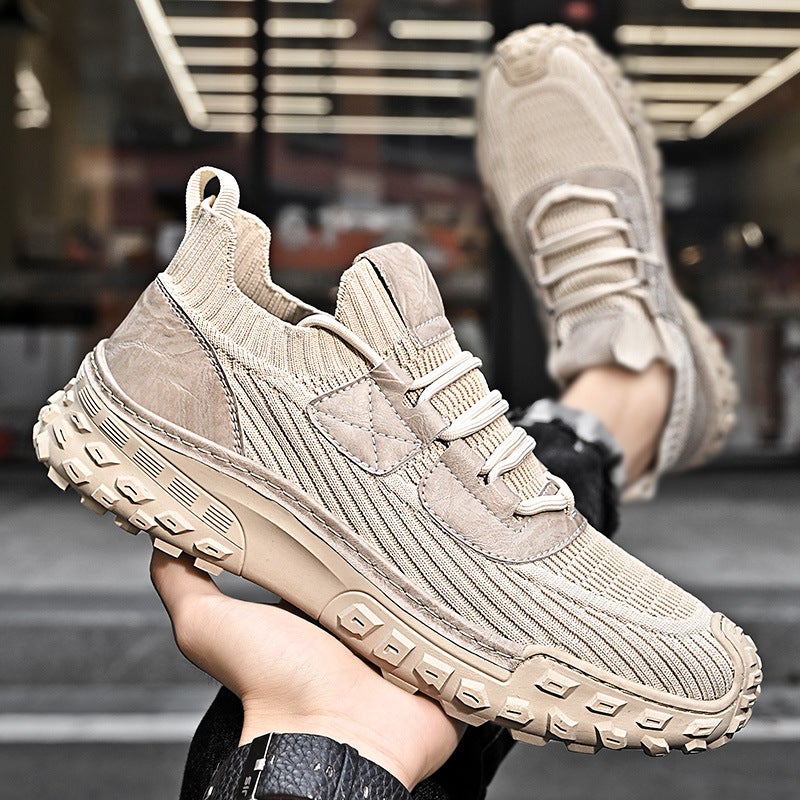 Flying Woven Breathable Sneaker Outdoor Non-Slip Mesh Cloth Shoes Fashion Casual Plus Size Men'S Shoes Delivery - Image 3