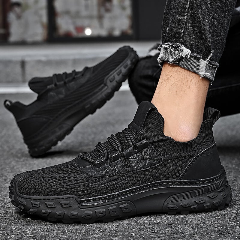 Flying Woven Breathable Sneaker Outdoor Non-Slip Mesh Cloth Shoes Fashion Casual Plus Size Men'S Shoes Delivery - Image 4