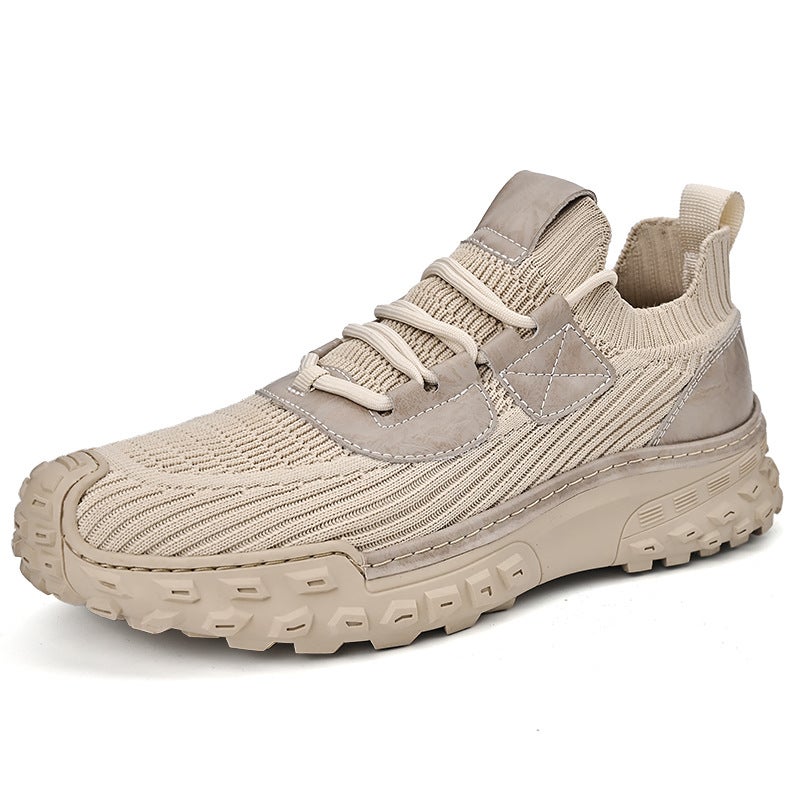 Flying Woven Breathable Sneaker Outdoor Non-Slip Mesh Cloth Shoes Fashion Casual Plus Size Men'S Shoes Delivery - Image 1
