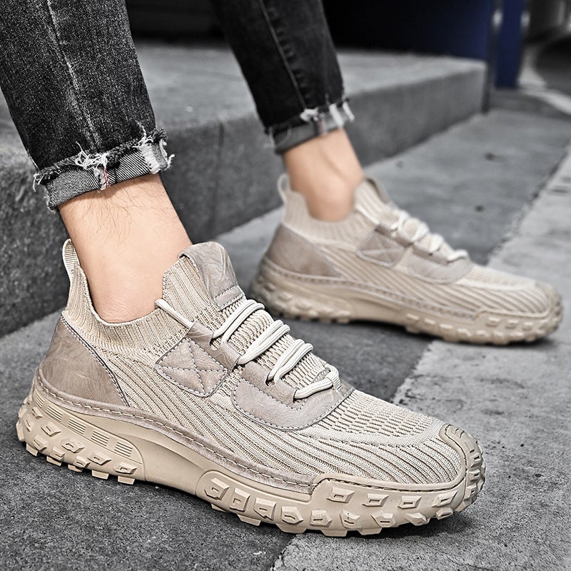 Flying Woven Breathable Sneaker Outdoor Non-Slip Mesh Cloth Shoes Fashion Casual Plus Size Men'S Shoes Delivery - Image 2