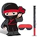 Harrycle Ninja Piata Mini with Blindfold for Birthday Party Supplies Bat and Filler for Birthday Party Decorations Boys Girls and Adults Game Warrior Halloween Favors - Image 3