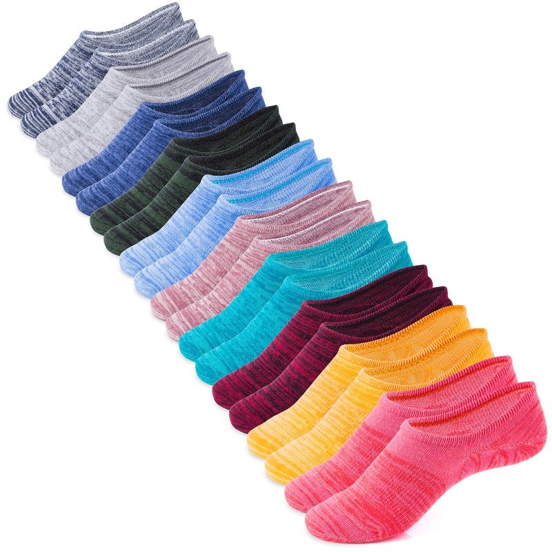 IDEGG No Show Socks Women 10 Pairs Low Cut Anti-Slid Novelty Athletic Casual Invisible Liner Socks - Image 1