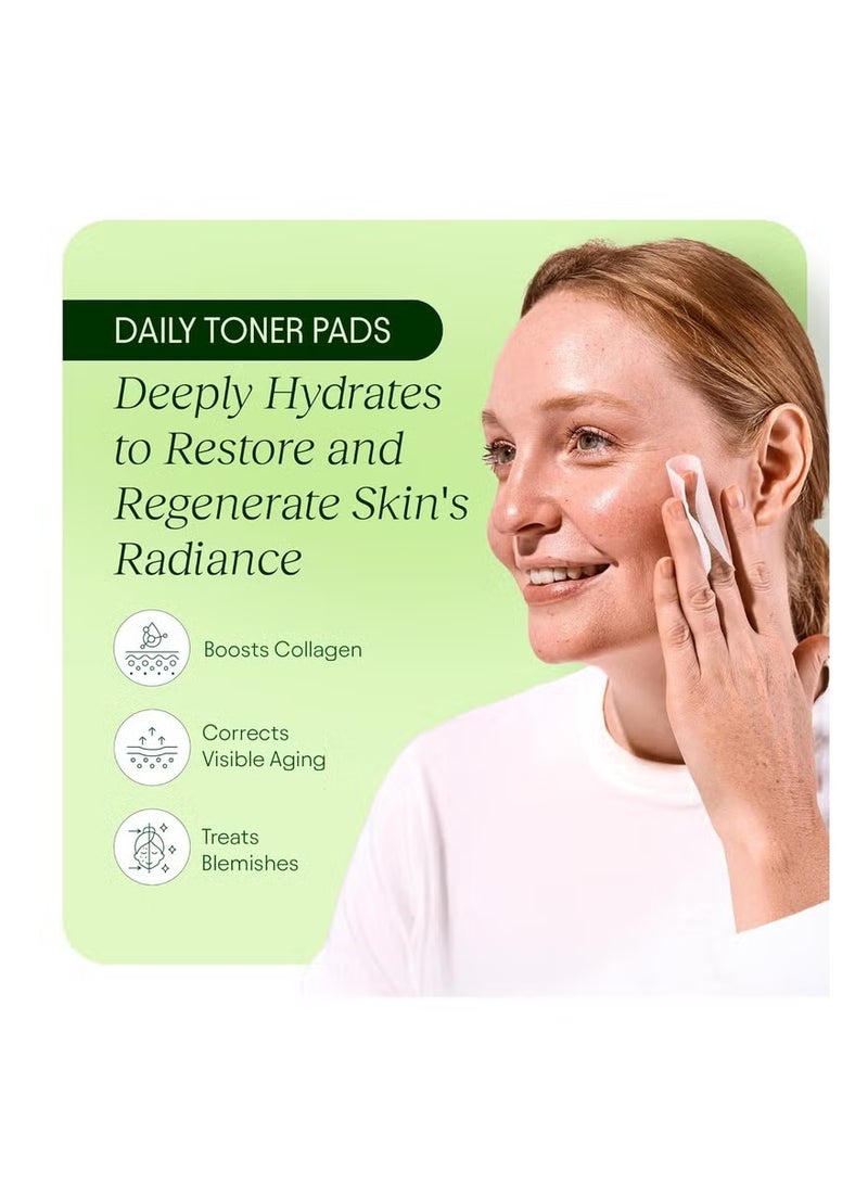 Jiyu Skin Cell Renewal and Rejuvenation Toning & Brightening Face Pads Antioxidante Rich Dermatologically Tested 100 Pads - Image 2