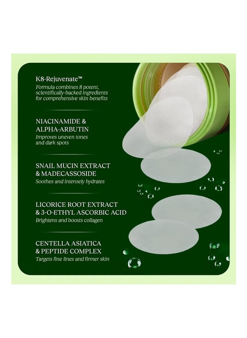 Jiyu Skin Cell Renewal and Rejuvenation Toning & Brightening Face Pads Antioxidante Rich Dermatologically Tested 100 Pads - Image 3