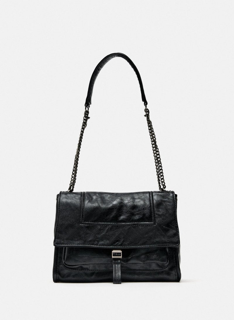 Zara Pleated Hobo Bag Chain Shoulder Bag - Image 1