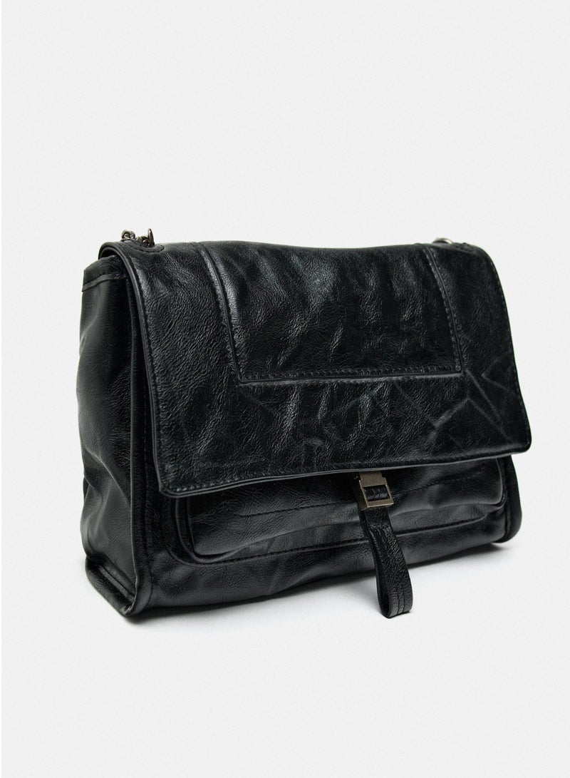 Zara Pleated Hobo Bag Chain Shoulder Bag - Image 2