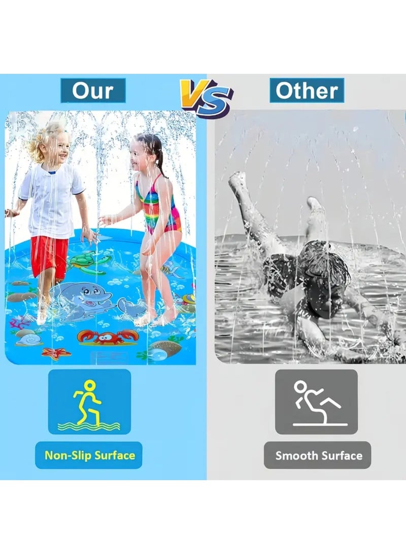 ZedForce 100cm Kids Splash Pad – Inflatable Water Sprinkler Play Mat for Toddlers, Outdoor Summer Toy for Backyard, Lawn, Garden – Durable PVC Spray Mat for Boys & Girls Ages 3+ - Image 5