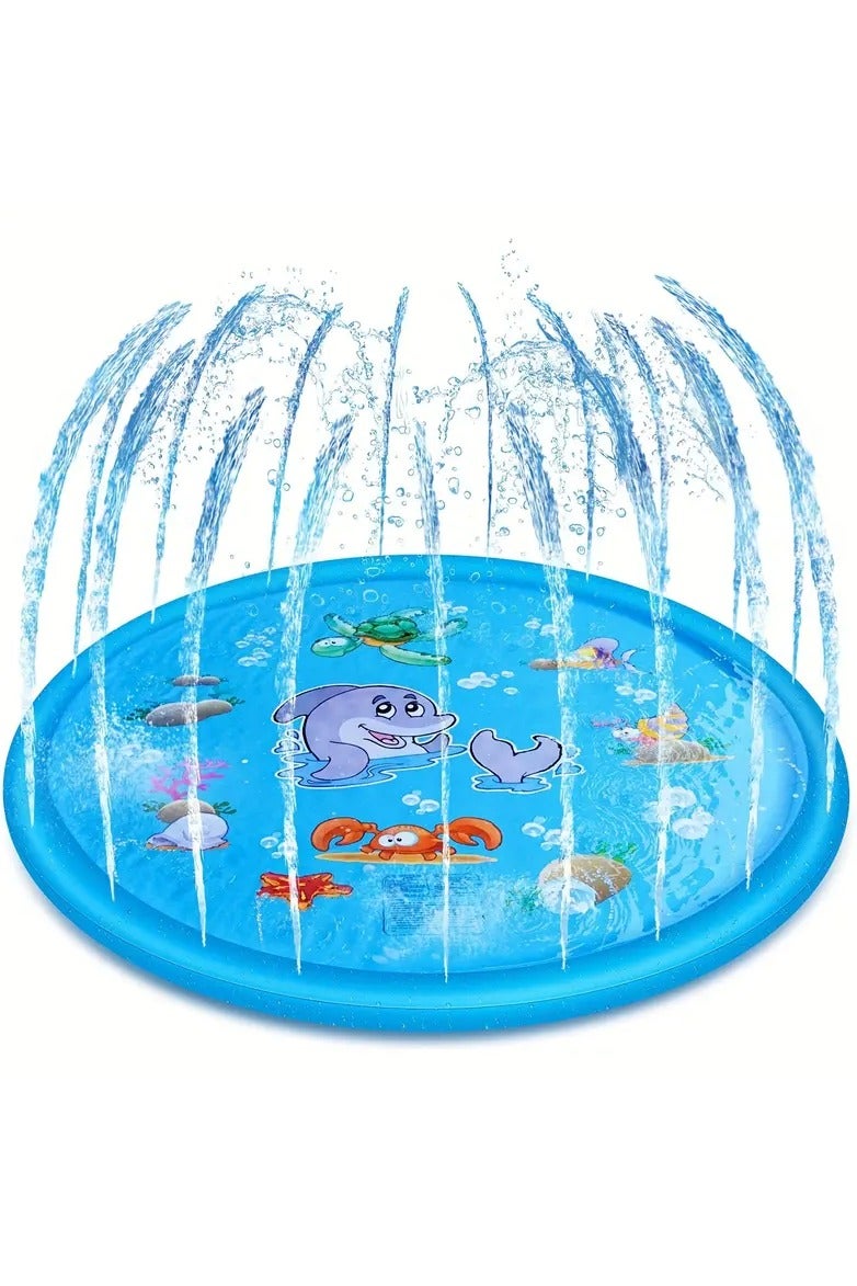 ZedForce 100cm Kids Splash Pad – Inflatable Water Sprinkler Play Mat for Toddlers, Outdoor Summer Toy for Backyard, Lawn, Garden – Durable PVC Spray Mat for Boys & Girls Ages 3+ - Image 3
