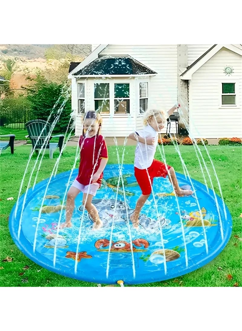 ZedForce 100cm Kids Splash Pad – Inflatable Water Sprinkler Play Mat for Toddlers, Outdoor Summer Toy for Backyard, Lawn, Garden – Durable PVC Spray Mat for Boys & Girls Ages 3+ - Image 4