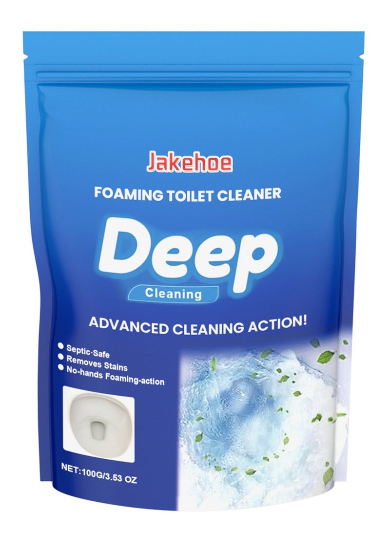 Jakehoe Toilet Bowl Cleaner, Toilet Descaler Heavy Duty, Active Self Activating Powder, No Harsh Chemicals, Plant Based, Fizzy Toilets Deodoriser, Powerful Freshness Is Just A Flush Away, 100G - Image 1