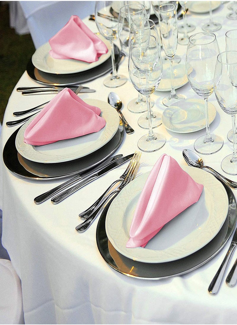 SYOSI Satin Napkins, Square Table Napkins, 10Pcs 17x17" Soft Dinner Napkins Elegant Silk Napkins for Dinner Wedding Parties, Soft Smooth Fabric Washable Napkins for Parties, Weddings Dinners  - Image 5