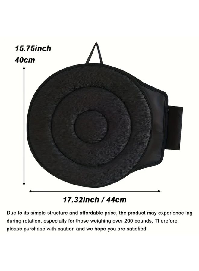 360 Degree Rotating Car Seat Cushion with Memory Foam Support Ergonomic Non Slip Design for Elderly Pregnant Women Adjustable Fit Gray All Season Comfort Driving Chair Cushion Textured Surface Durable Long Distance Driver Accessories - Image 4