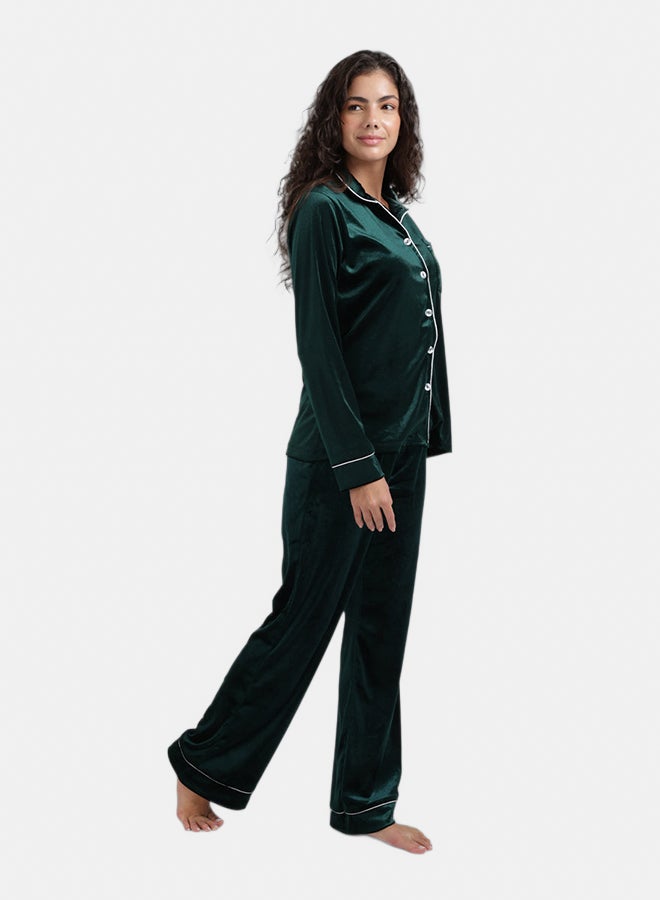 Carina Classic Velvet Pyjama Set - Image 2