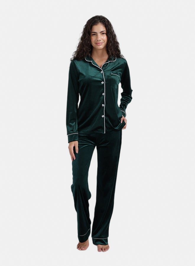 Carina Classic Velvet Pyjama Set - Image 1