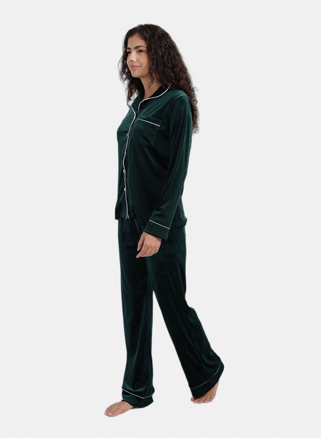 Carina Classic Velvet Pyjama Set - Image 3