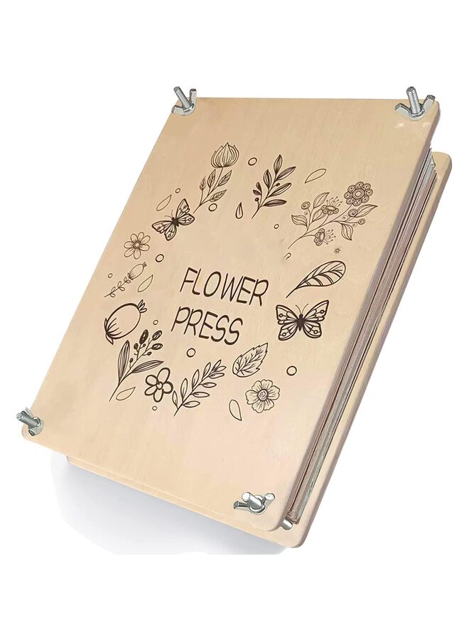 Large Flower Press Kit for Adults The Flower Preservation Kit Measures 8.3" x 6.3" • Our Plant Press & Leaf Press is a Great Gift for Arts and Crafts Lovers - Image 1