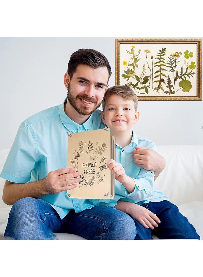 Large Flower Press Kit for Adults The Flower Preservation Kit Measures 8.3" x 6.3" • Our Plant Press & Leaf Press is a Great Gift for Arts and Crafts Lovers - Image 2