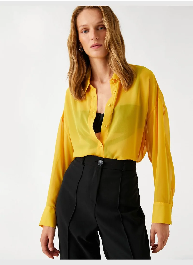 كوتون Long Sleeve Shirt Classic Neck