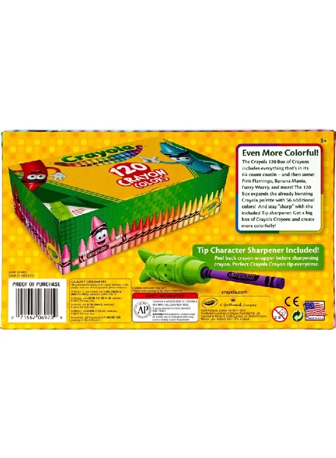 Crayola 120-Piece Non-Toxic Double-Wrapped Crayon Set Multicolour 13.65 x 22.22 x 6.66 cm CRA5269201017