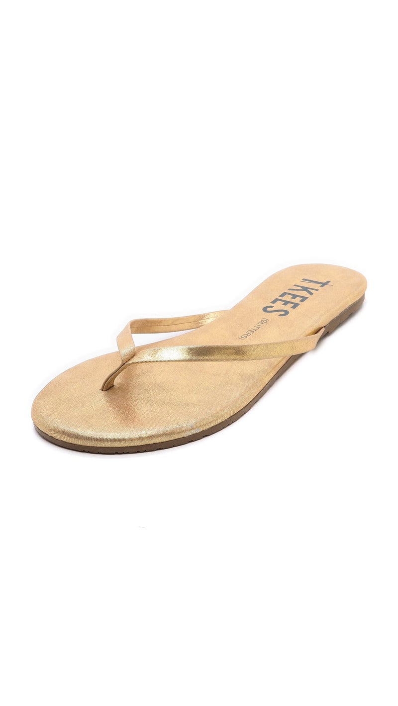 TKEES Women's Glitters Flip Flop, Sandbeam, 7 M US - Image 1