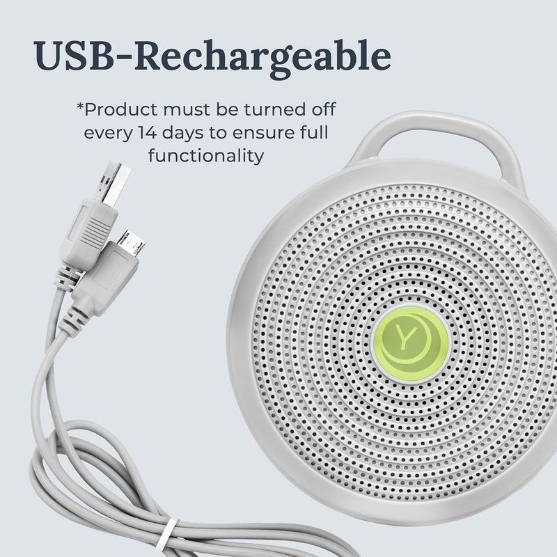 Yogasleep Hushh Portable White Noise Sound Machine for Baby, 3 Soothing Natural Sounds with Volume Control, Compact Size, Noise Canceling for Sleep Aid, Office Privacy, & Meditation, Registry Gift - Image 4