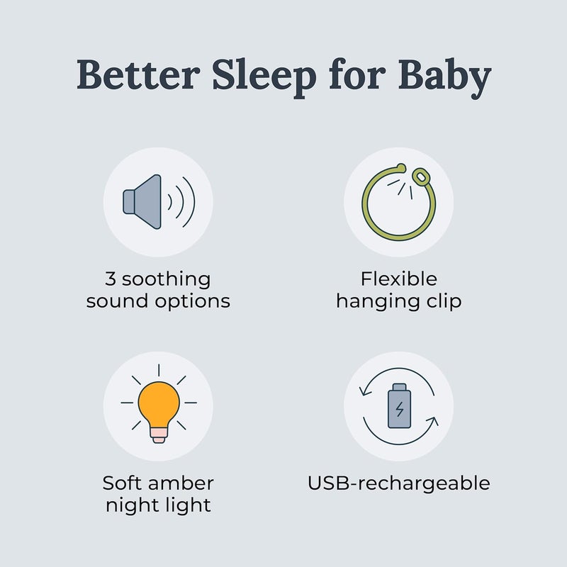 Yogasleep Hushh Portable White Noise Sound Machine for Baby, 3 Soothing Natural Sounds with Volume Control, Compact Size, Noise Canceling for Sleep Aid, Office Privacy, & Meditation, Registry Gift - Image 2