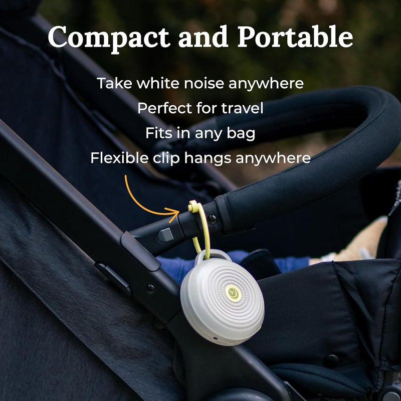 Yogasleep Hushh Portable White Noise Sound Machine for Baby, 3 Soothing Natural Sounds with Volume Control, Compact Size, Noise Canceling for Sleep Aid, Office Privacy, & Meditation, Registry Gift - Image 5