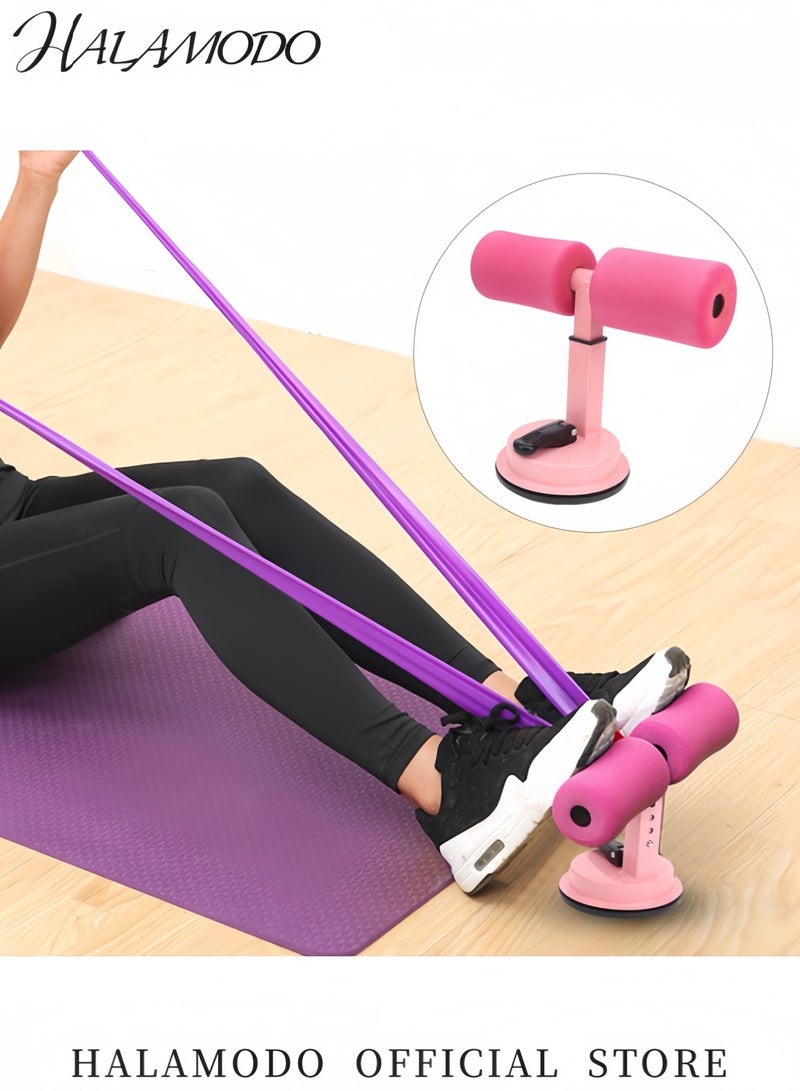 هالامودو حامل قدم للتمارين الرياضية مع مصاصة حامل قدم قابل للحمل مع جهاز تمارين البطن والتمدد وقوة الضغط المثالي للتمارين في المنزل والصالة الرياضية - Image 3
