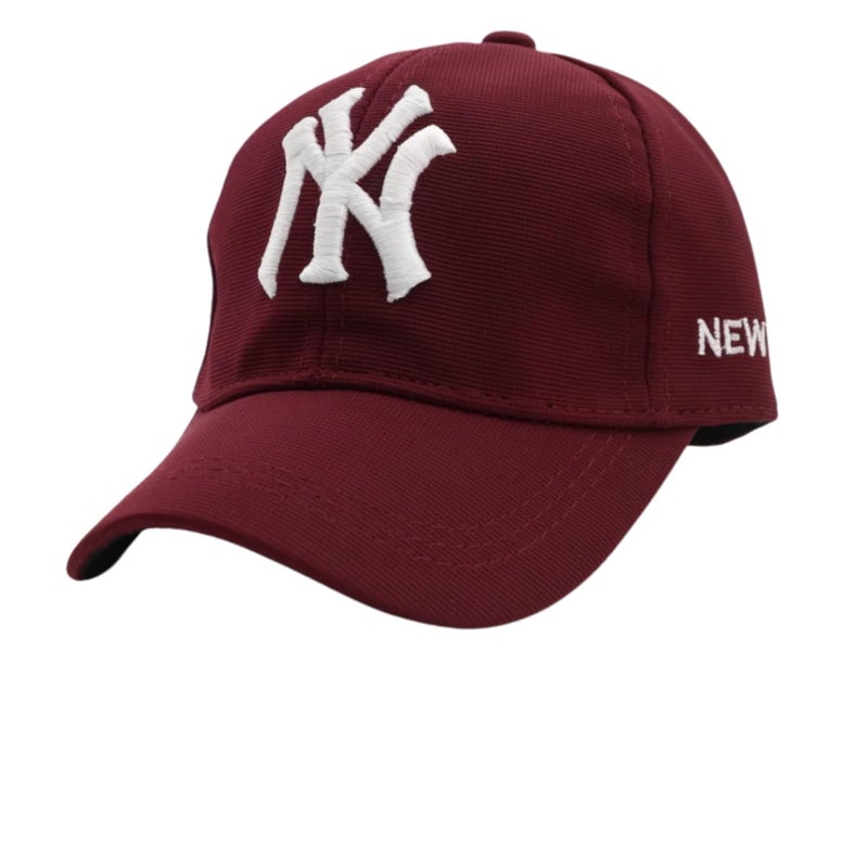 JAMONT NY Baseball Cap for Kids, Adjustable Black Cotton Summer Cap, Unisex Sports Cap - Image 1