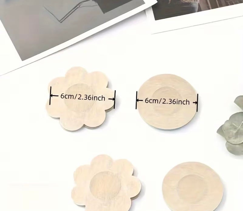 Cloth Nipple Covers, Thin Breathable Anti-Perspiration Pads, Invisible Undergarment Accessories, 5 Pairs - Image 4