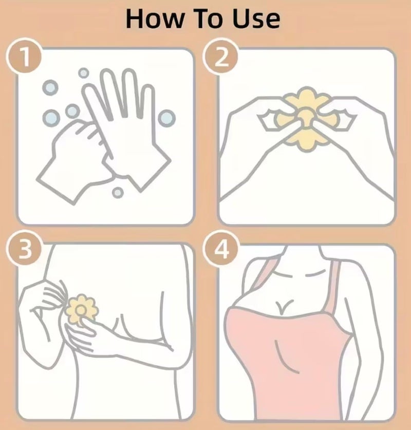Cloth Nipple Covers, Thin Breathable Anti-Perspiration Pads, Invisible Undergarment Accessories, 5 Pairs - Image 3