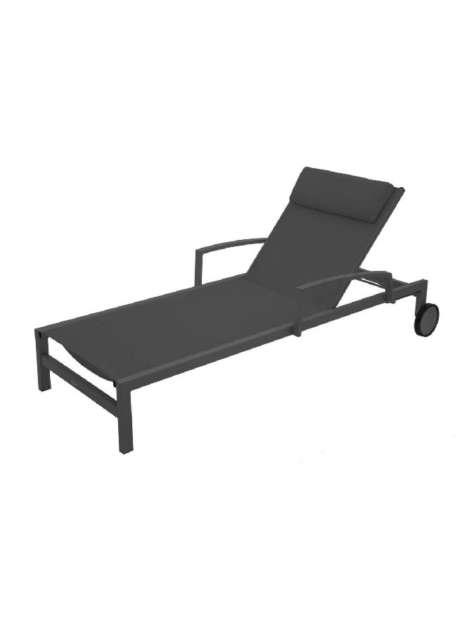 atmosphera Ocala Aluminium Reclining Backrest Deck Chair Anthracite Grey 65 x 197 x 12 cm 149661  - Image 2