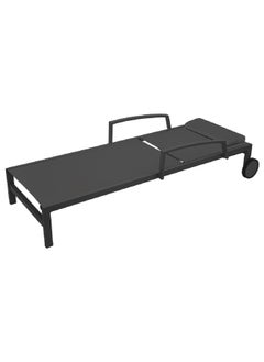 atmosphera Ocala Aluminium Reclining Backrest Deck Chair Anthracite Grey 65 x 197 x 12 cm 149661  - Image 3