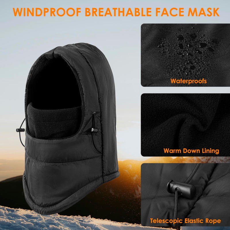 Tyzrdnac Balaclava Ski Mask Fleece Lining Windproof Warm Adjustable Thermal Winter Cold Weather Face Mask for Men Women - Image 2