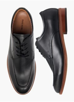 DUCHINI Mens Solid Derby Shoes With Lace-Up Closure  - Image 2
