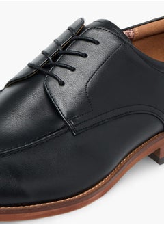 DUCHINI Mens Solid Derby Shoes With Lace-Up Closure  - Image 3