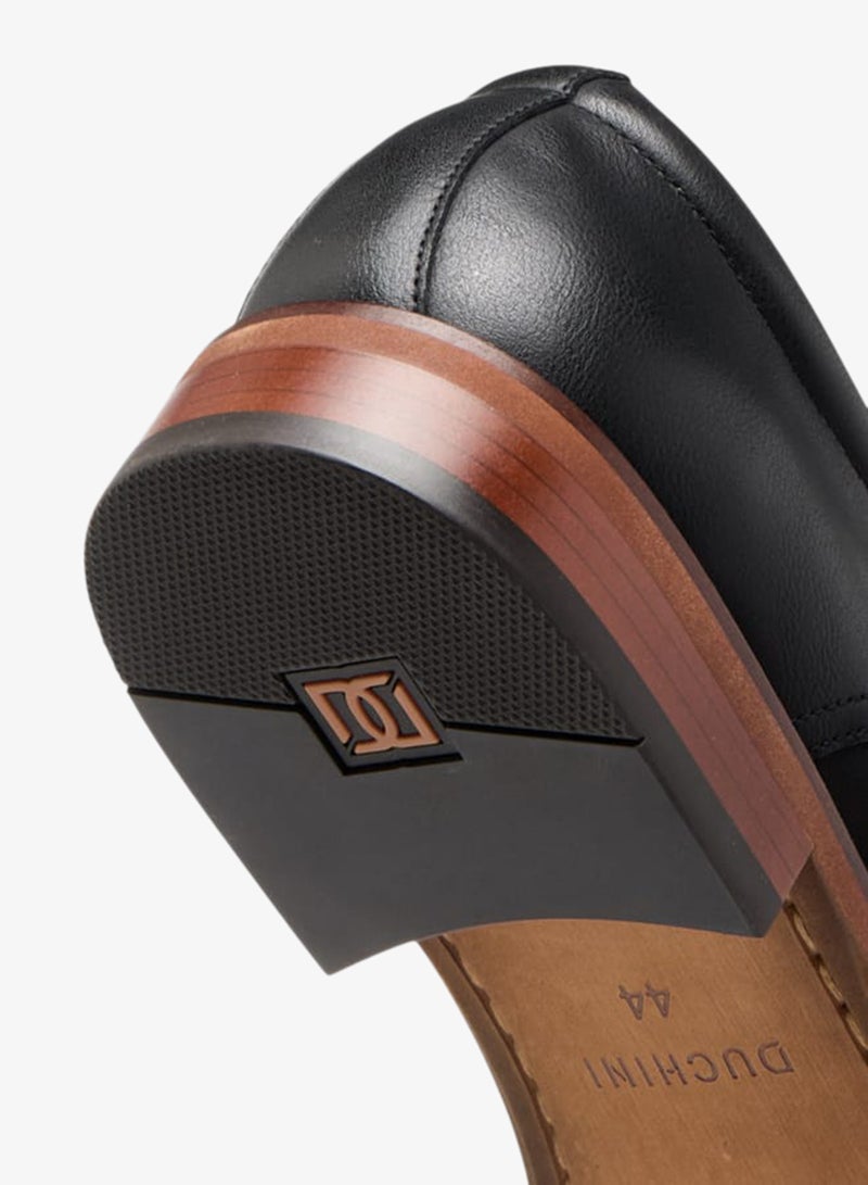 DUCHINI Mens Solid Derby Shoes With Lace-Up Closure - Image 4