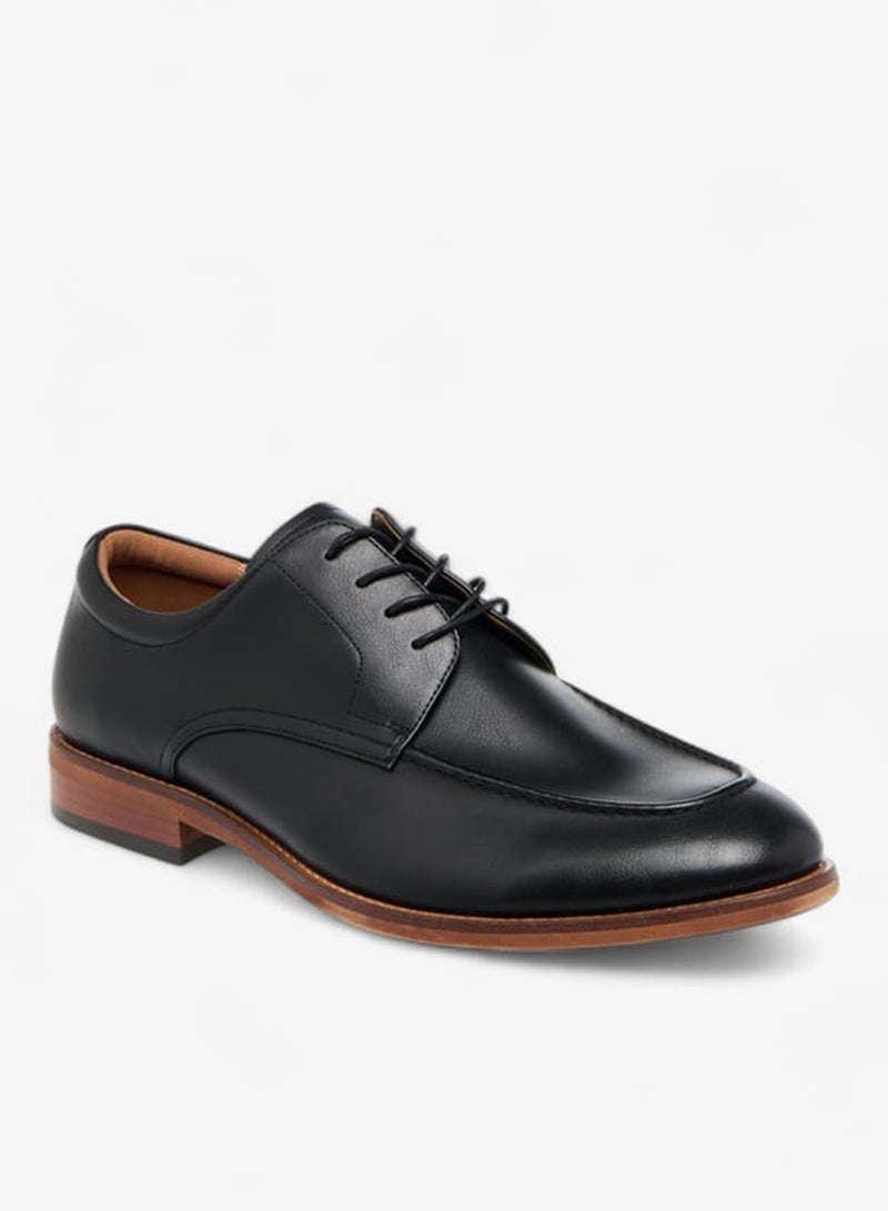 DUCHINI Mens Solid Derby Shoes With Lace-Up Closure - Image 1