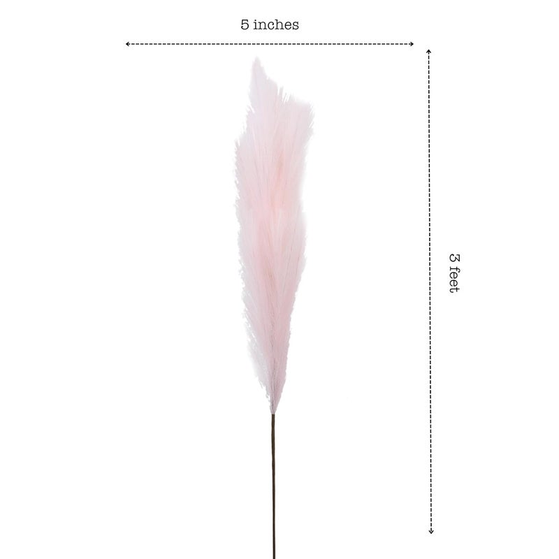 Elemntl Artificial Large Pampas Grass Flower Sticks 35 feet Pink  - Image 4