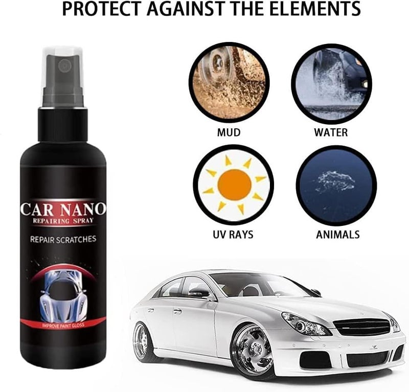 cheekyglo Car Scratch Repair Nano Spray - 50/100ml Car Scratches Polish - 1/2/5PCS Fast Repairing Scratch Spray - Scratch Removal for All Car Body (50ML-2PC) - Image 3