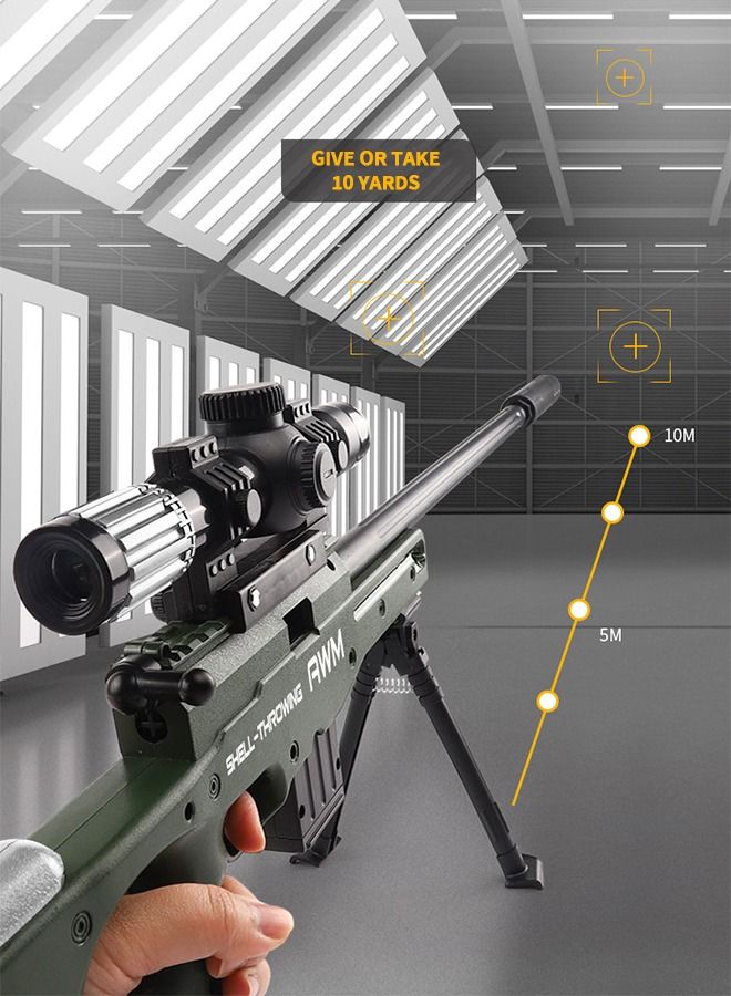 GROIC Toy Gun Soft Bullets Education Toy,Sniper Rifle Blaster Gun AWM,Double Mirror Effect Toy Sniper Guns,DIY Toy with Rich Accessories ,Shooting Games Toys for Kids  - Image 2