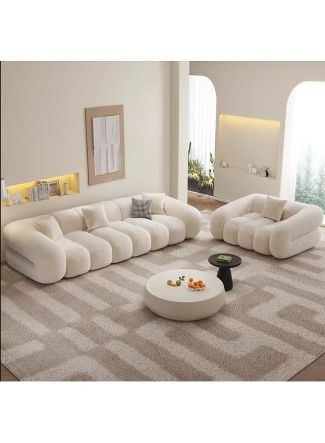 Poppins Home Modern Marshmallow Sofa: Stylish, Comfortable, and Unique Seating for Your Living Room Multiple Options available (3Seater Sofa+Chair)  - Image 1