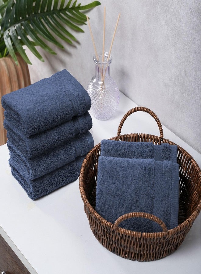 MYTRIDENT Finesse 6 Piece Face Towels, 625 GSM, 100% Cotton, Navy - Image 2