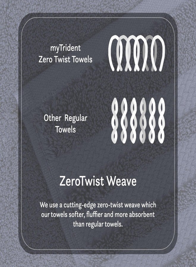 MYTRIDENT Finesse 6 Piece Face Towels, 625 GSM, 100% Cotton, Navy - Image 5